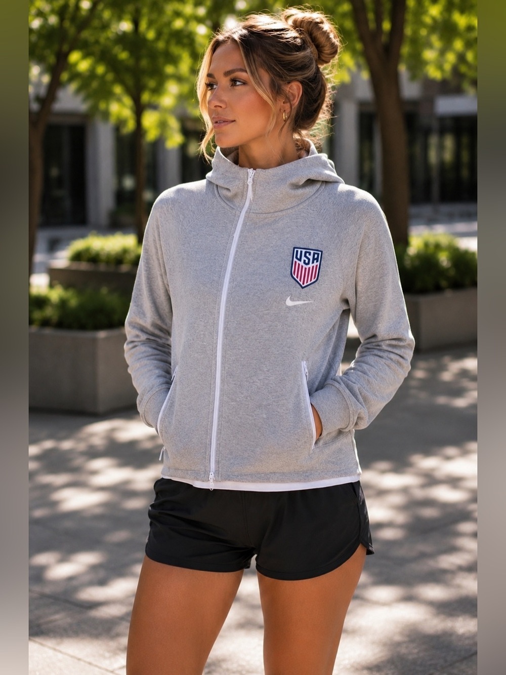 Nike USA Soccer Tech Fleece Full-Zip Hoodie Jacket - Size Small